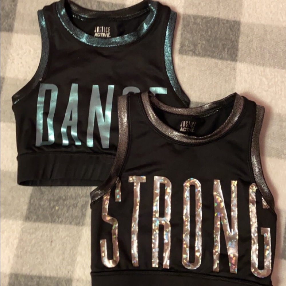2 pack girls justice sports bras